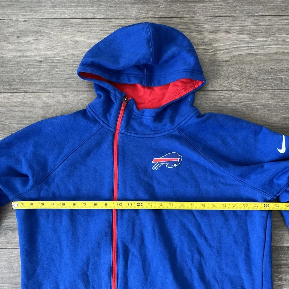 Nike NFL New York Giants Mens 2XL Full Zip Hoodie Sweatshirt Blue Red
